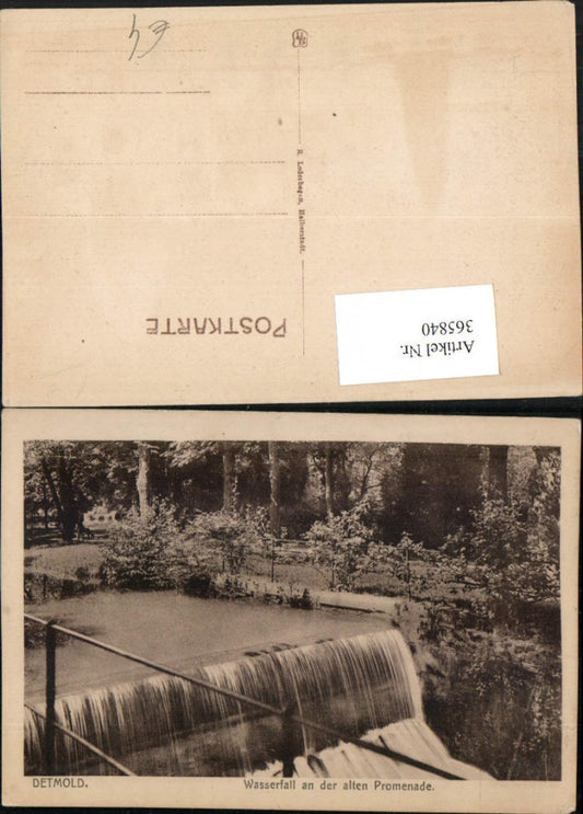 365840,Detmold Wasserfall an der alten Promenade