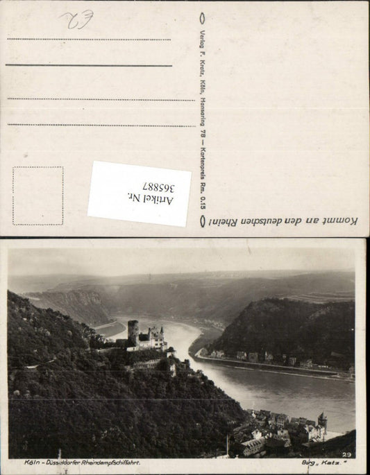 365887,Burg Katz b. St. Goarshausen Köln – Düsseldorfer Rheindampfschifffahrt
