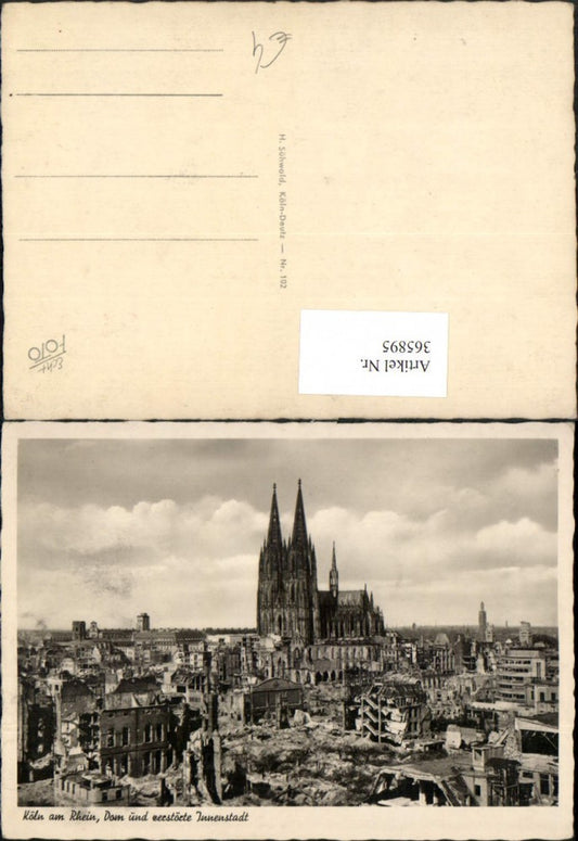 365895,Köln am Rhein Dom Kirche und zerstörte Innenstadt