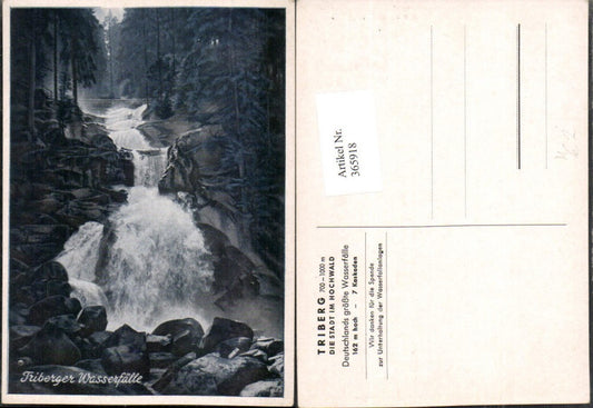 365918, Artist AK Triberg in the Black Forest Waterfalls Waterfall