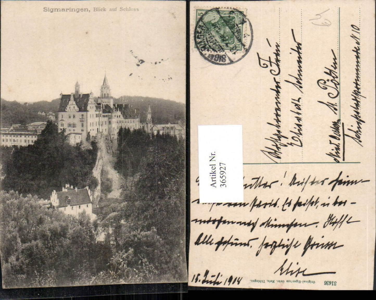 365927,Sigmaringen Blick auf Schloss