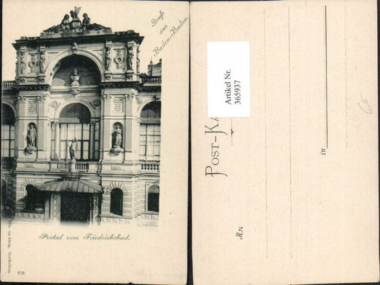 365937, Greetings from Baden-Baden, Portal of the Friedrichsbad