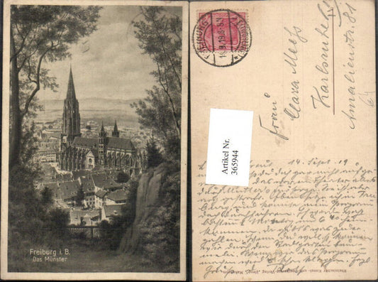 365944, Freiburg im Breisgau, partial view of the Münster Church