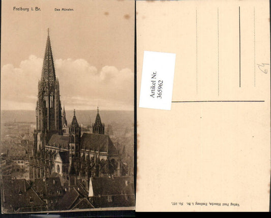 365962, Freiburg im Breisgau, partial view of the Münster Church