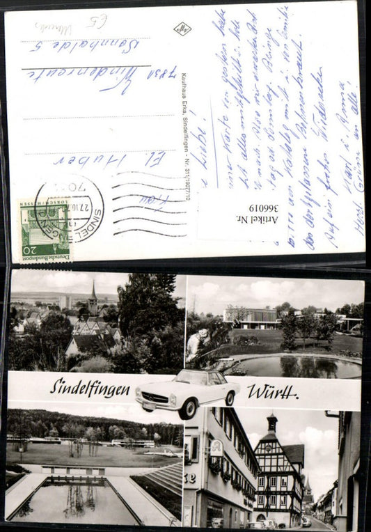 366019,Sindelfingen Teilansicht Schwimmbad Mercedes Mehrbildkarte