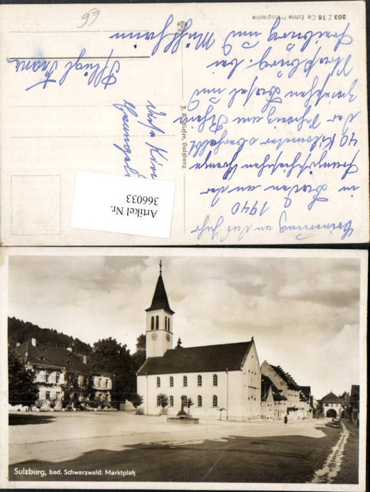 366033,Sulzburg im Schwarzwald Marktplatz Kirche