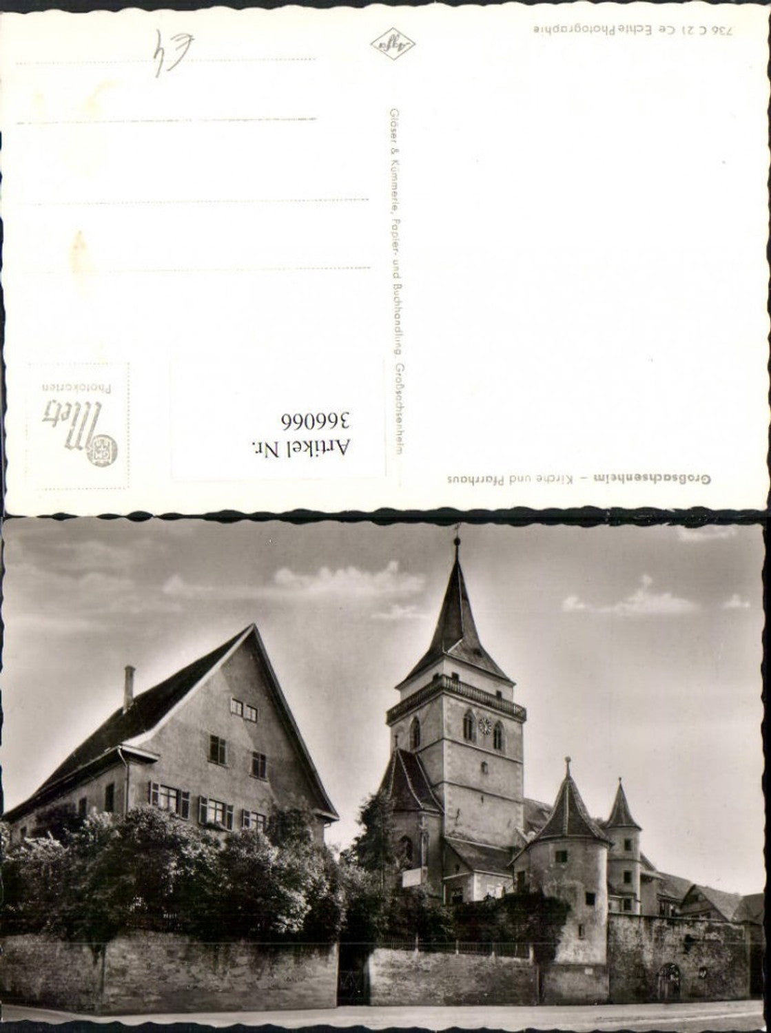 366066, Großsachsenheim church and rectory