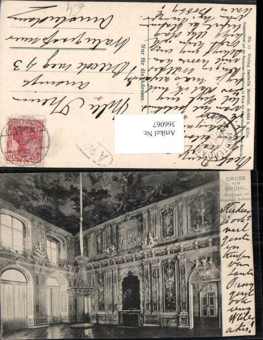 366067,Gruß aus Brühl Königliches Schloss Rittersaal Innenansicht