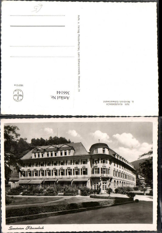 366144, Nordrach in the Black Forest, Klausenbach Sanatorium