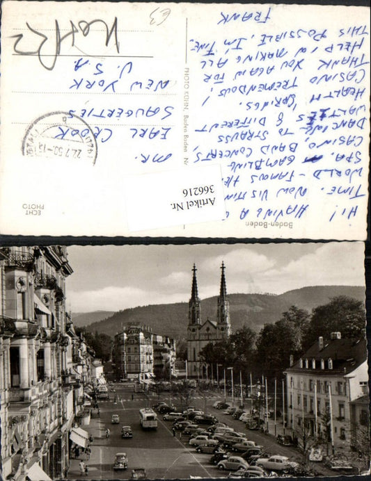 366216, Baden-Baden Street view Church Hotel Maxim