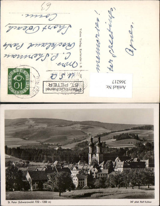 366217,St. Peter im Schwarzwald Teilansicht m. Kloster