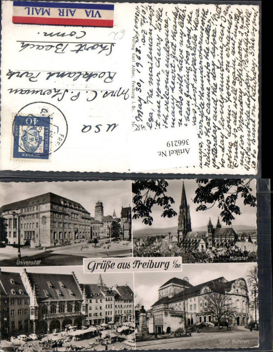 366219, Freiburg im Breisgau, Münster, Church, University, Department Store, Theater, Multi-image map