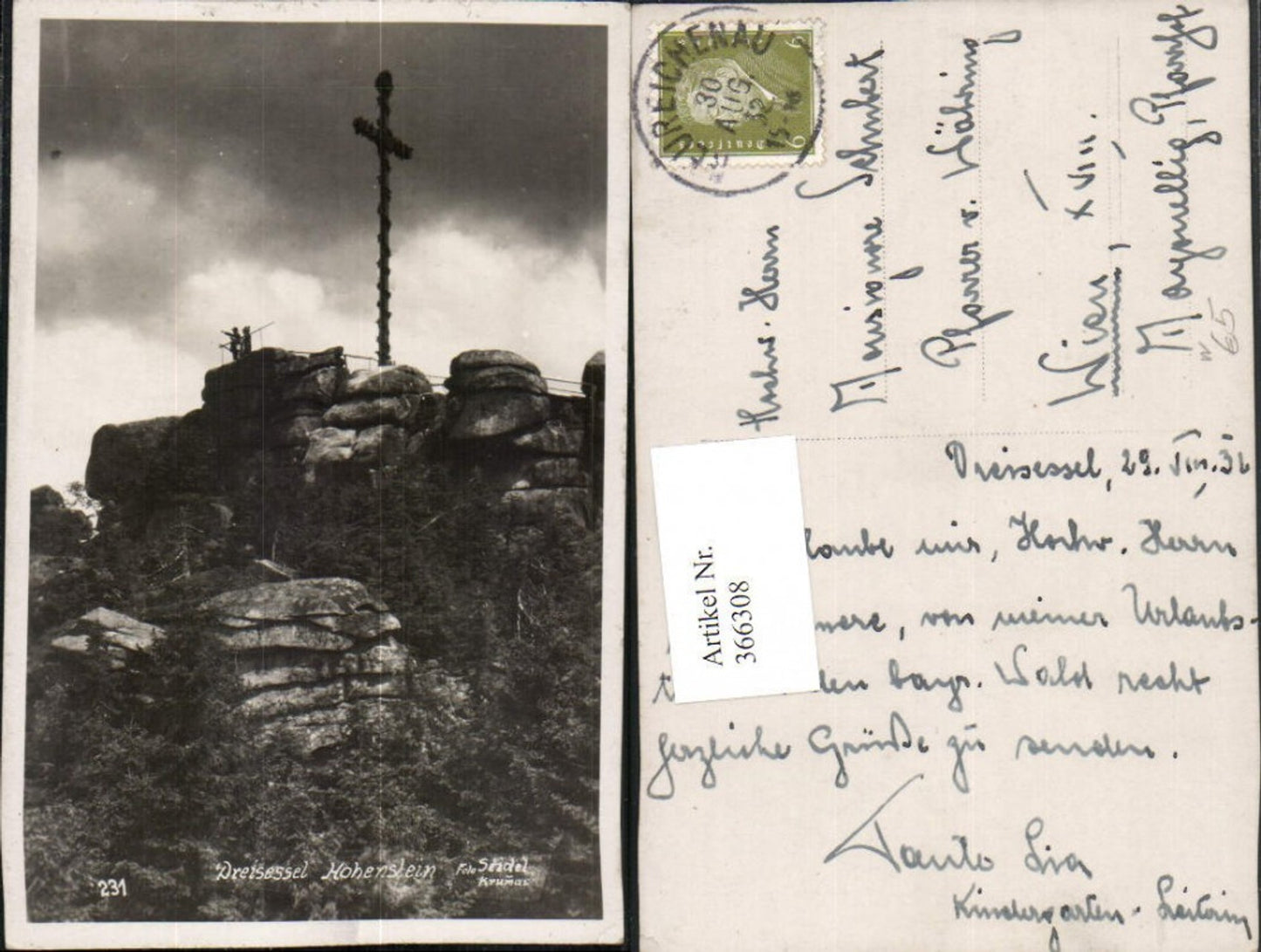 366308,Dreisessel Hohenstein b. Neureichenau Kreuz pub Foto Seidel 231