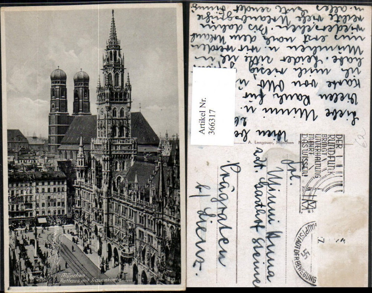 366317, Munich Town Hall and Frauenkirche Church