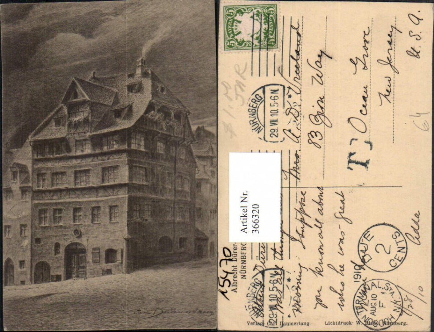 366320,Künstler AK Nürnberg Albrecht-Dürer-Haus