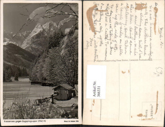 366331,Garmisch-Partenkirchen Rießersee Bergkulisse Winterbild pub H. Huber 806