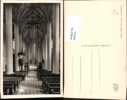 366335,Dingolfing Pfarrkirche Kirche Johann Baptist Innenansicht Kanzel