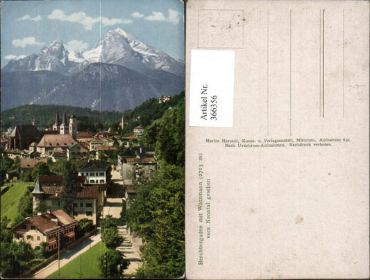 366356,Berchtesgaden Totale m. Watzmann vom Nonntal Bergkulisse