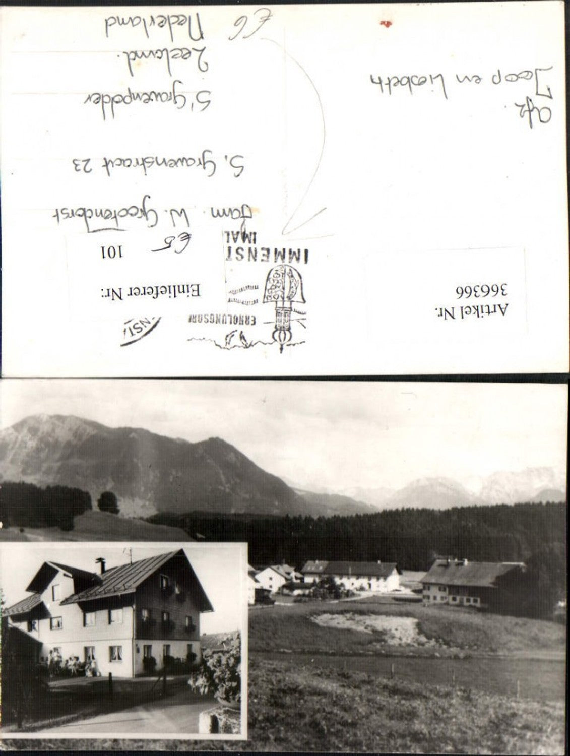 366366, Immenstadt im Allgäu, farmhouse, house, mountain scenery, multi-image postcard