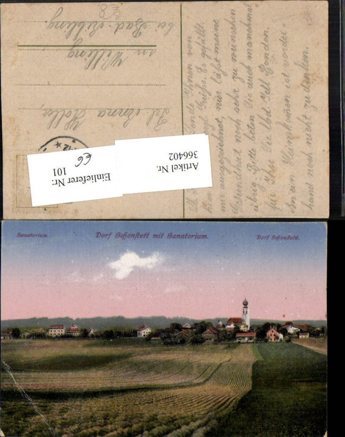 366402, village of Schonstett partial view with sanatorium