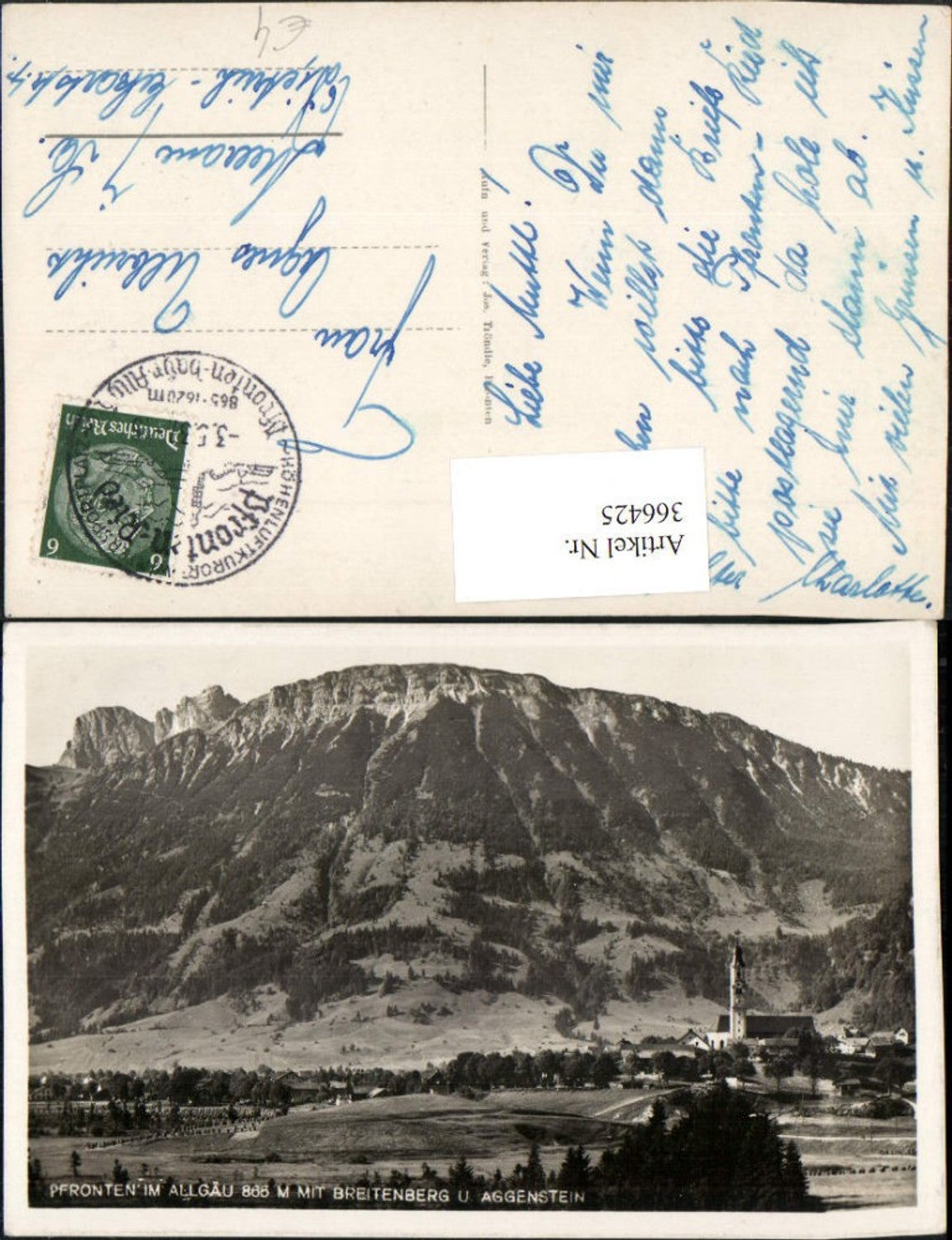 366425,Pfronten im Allgäu Totale m. Breitenberg u. Aggenstein Bergkulisse