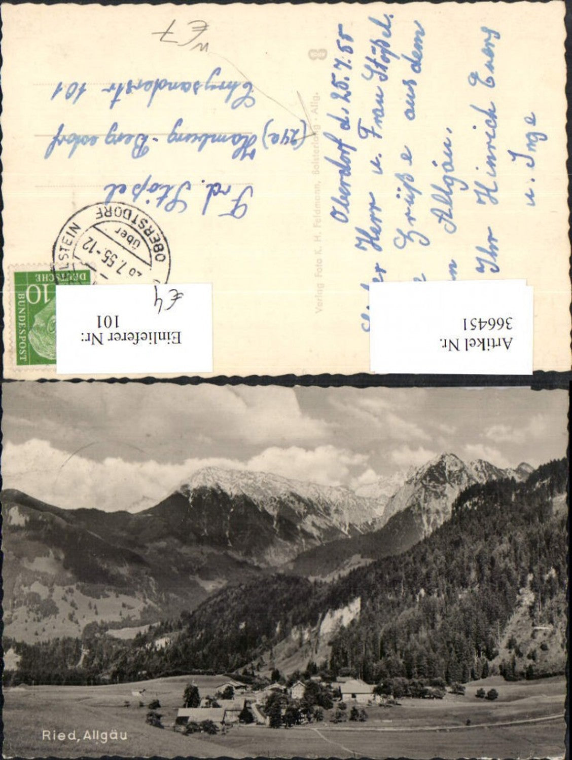 366451,Ried b. Oberstdorf im Allgäu Bergkulisse