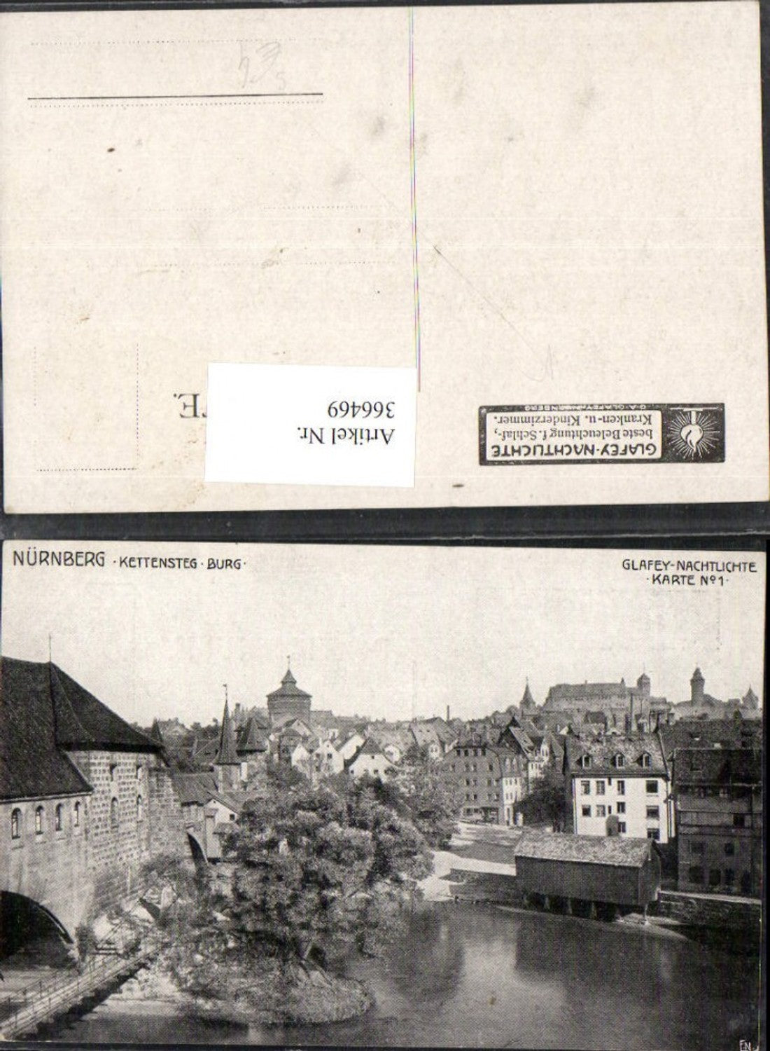 366469,Nürnberg Teilansicht Kettensteg Burg Glafey Nachtlichte Stemel