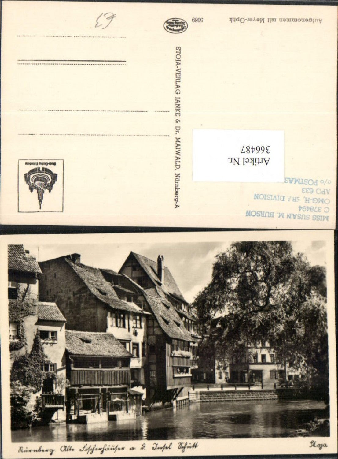366487,Nürnberg Alte Fischerhäuser auf d. Insel Schütt