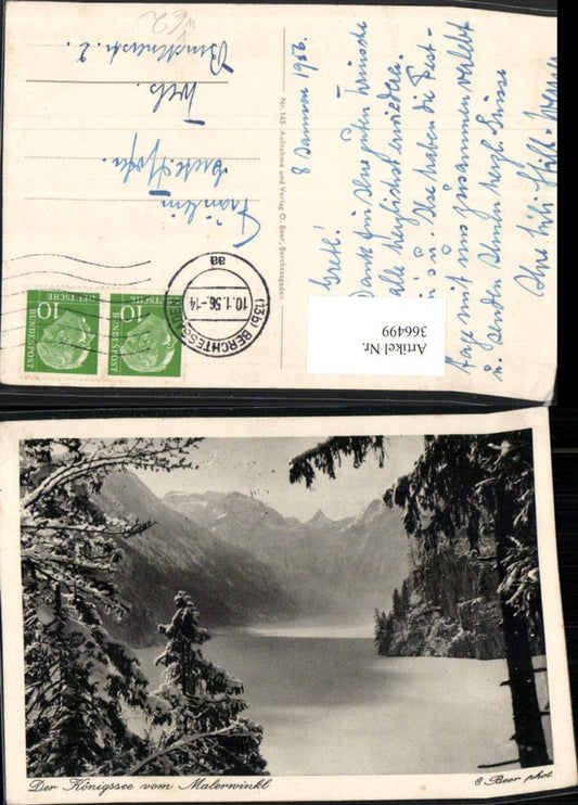 366499,Königssee See vom Malerwinkel b. Schönau Bergkulisse pub Foto O. Beer