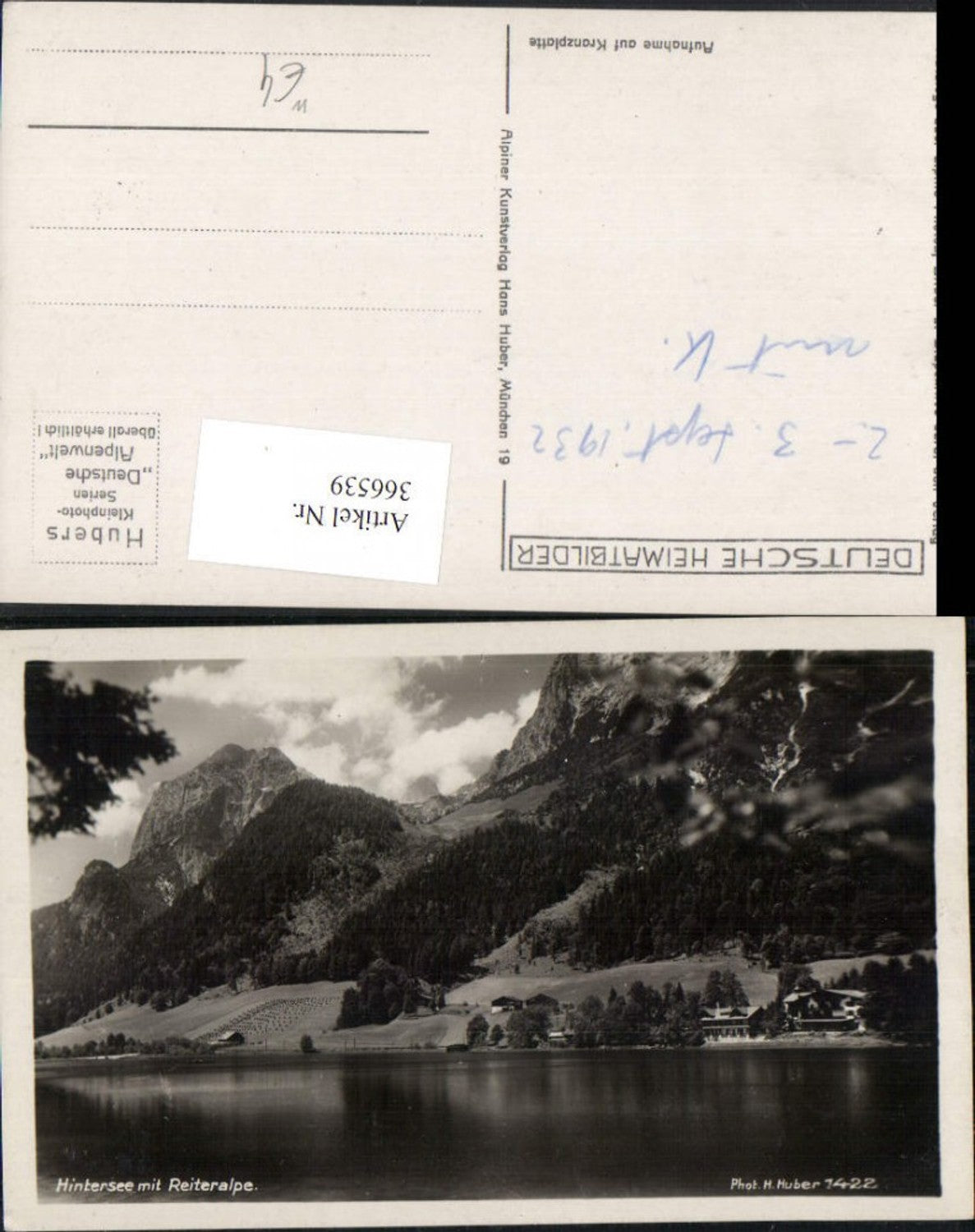 366539, Hintersee See near Ramsau with Reiteralpe mountain scenery, photo H. Huber 1422