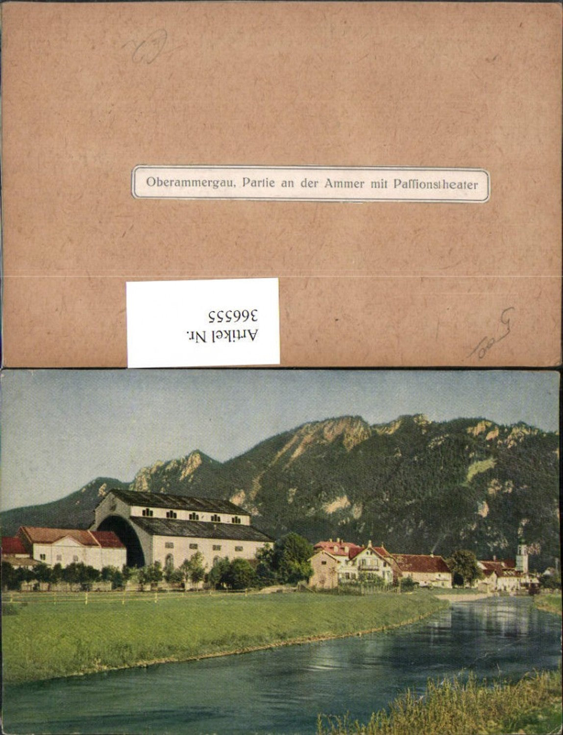 366555,Oberammergau Partie an d. Ammer m. Passionstheater