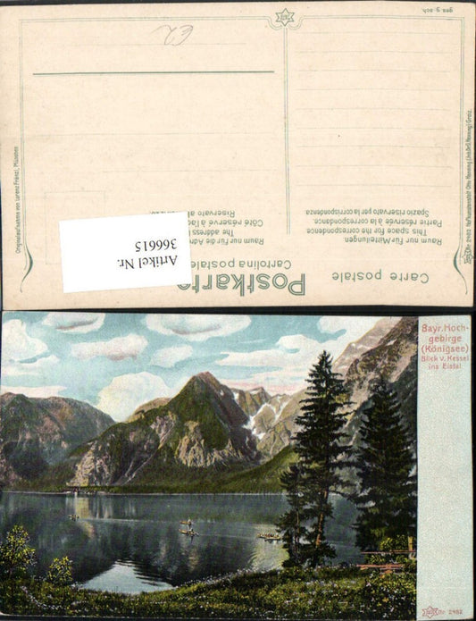 366615,Königssee See b. Schönau vom Kessel ins Eistal Bergkulisse