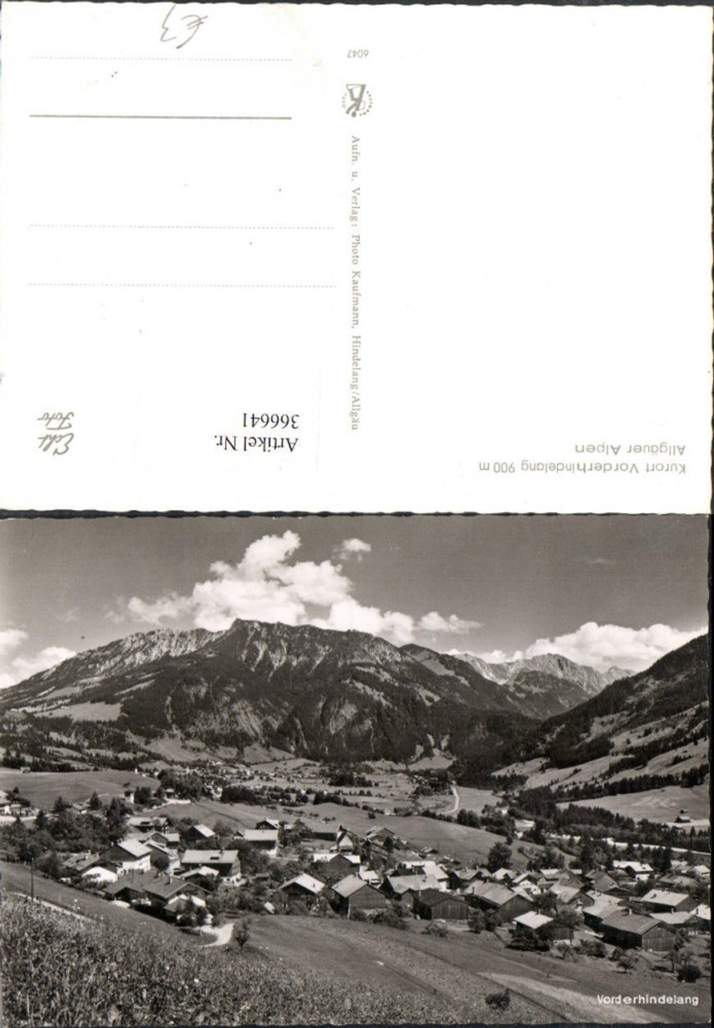 366641,Vorderhindelang b. Bad Hindelang Totale Bergkulisse