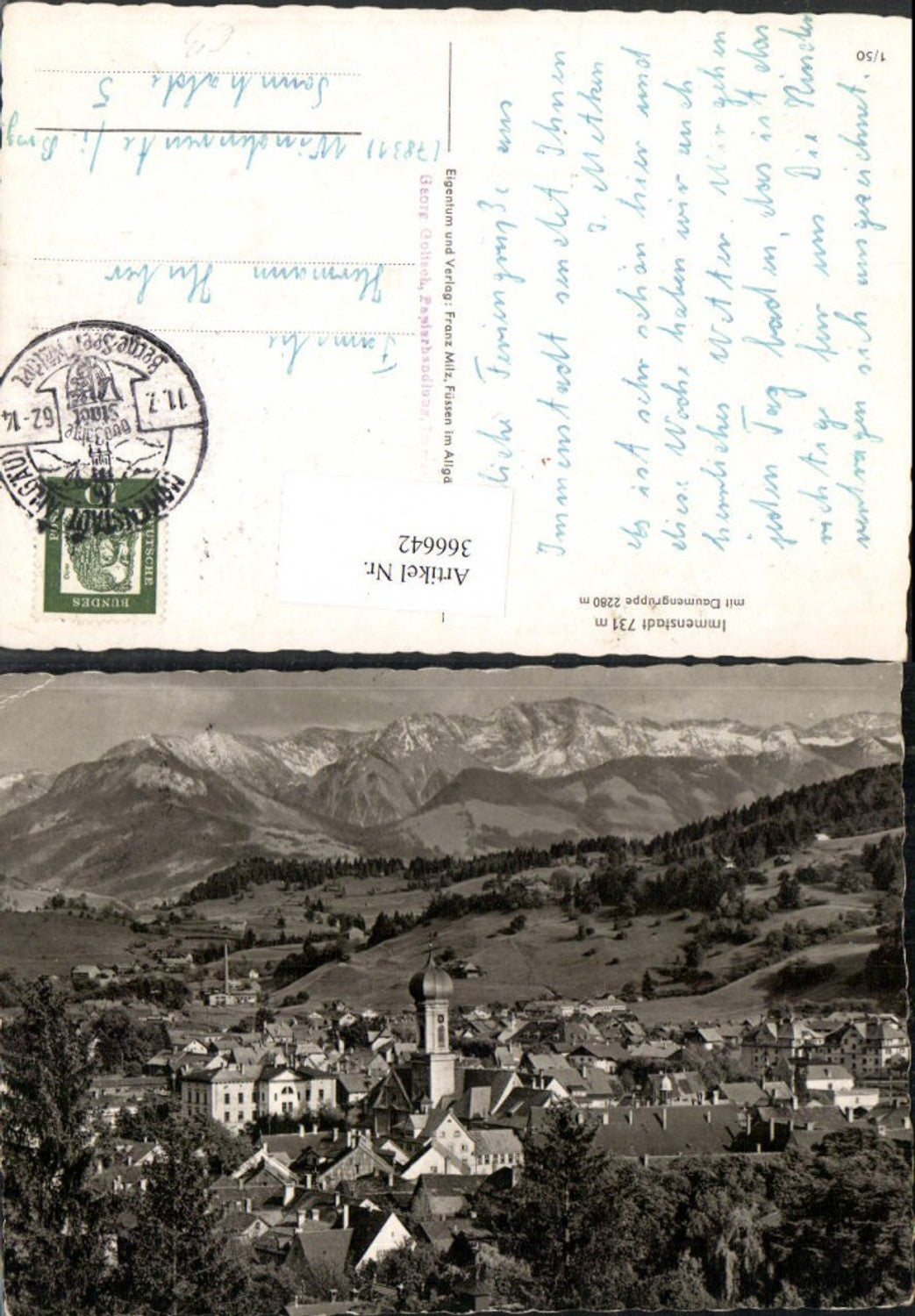 366642,Immenstadt Totale m. Daumengruppe Bergkulisse