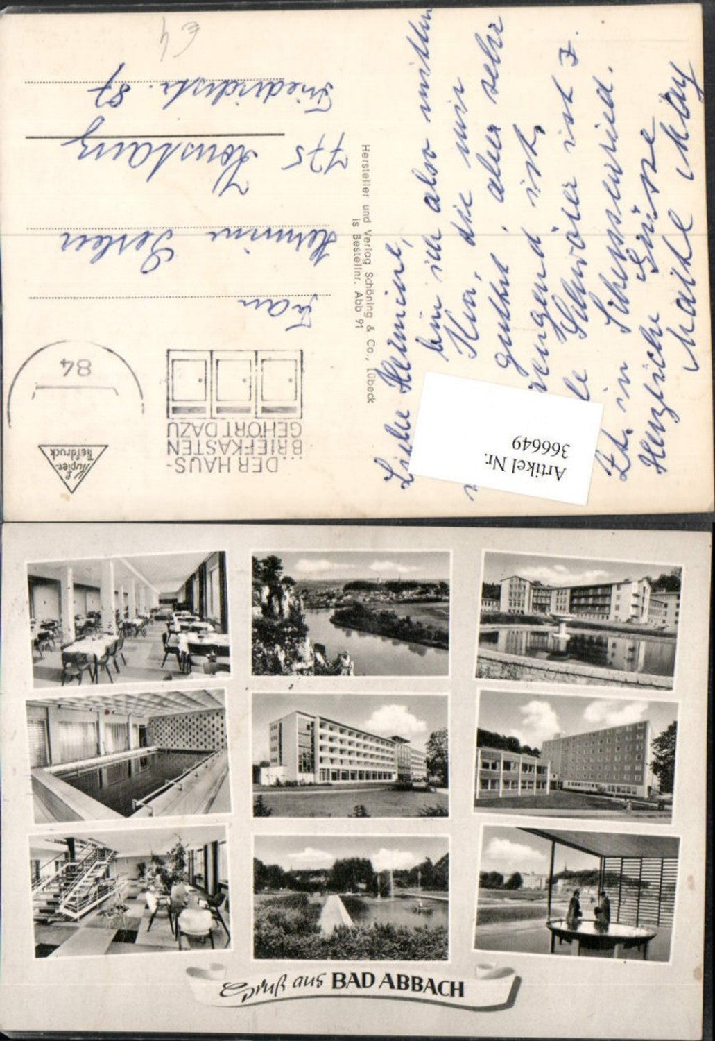 366649,Bad Abbach Totale Kurhaus Schwimmbecken Quelle Mehrbildkarte