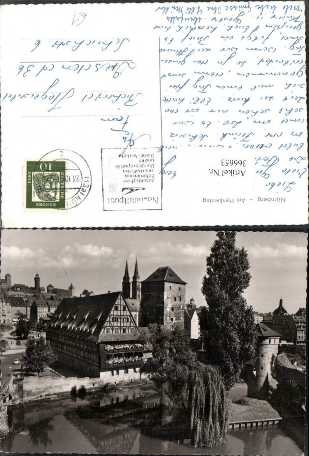 366653,Nürnberg Teilansicht Am Henkersteg Turm