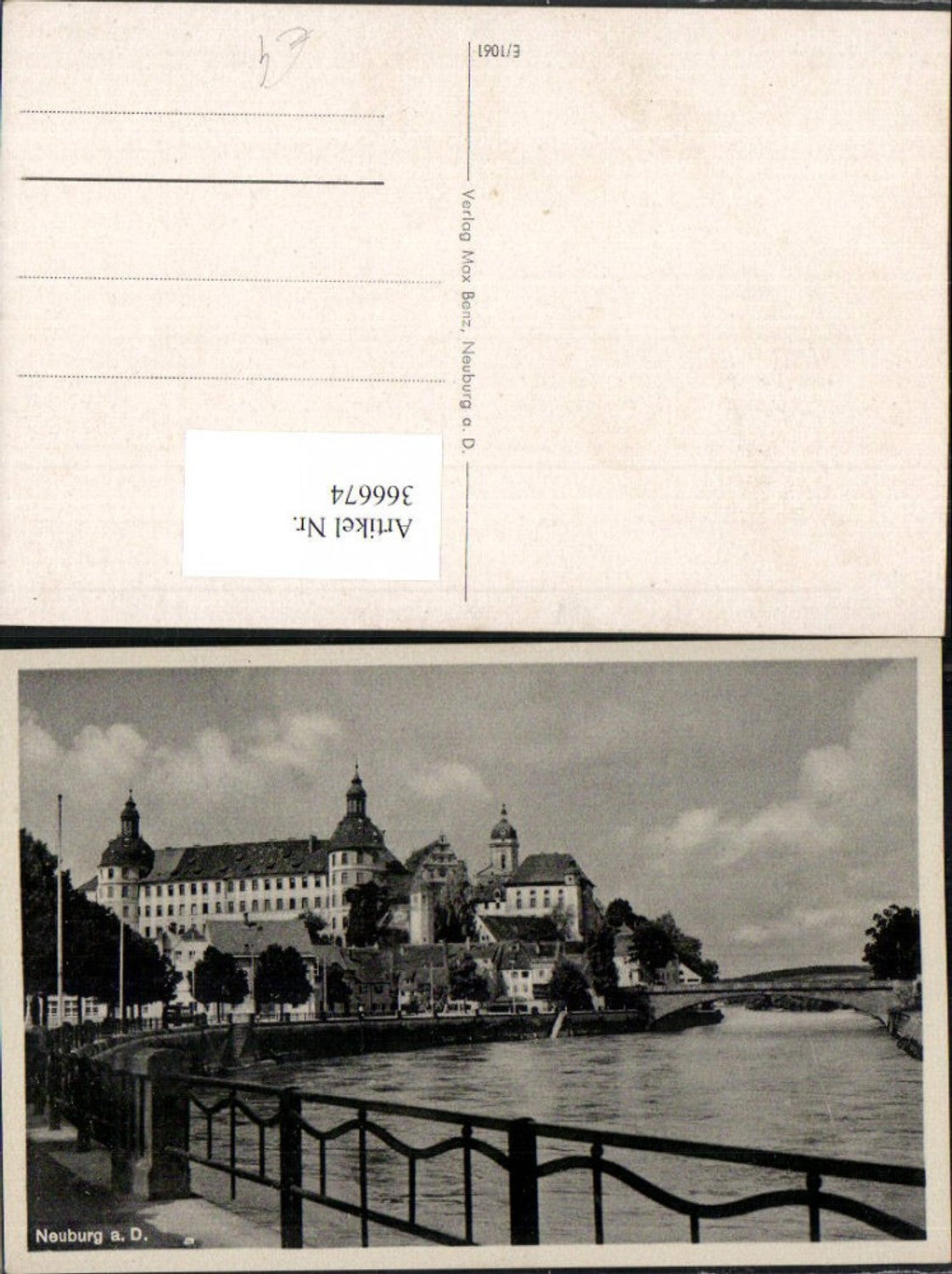 366674,Neuburg an d. Donau Teilansicht m. Kloster Abtei
