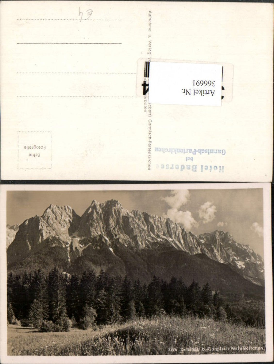 366691,Grainau b. Garmisch-Partenkirchen Bergkulisse