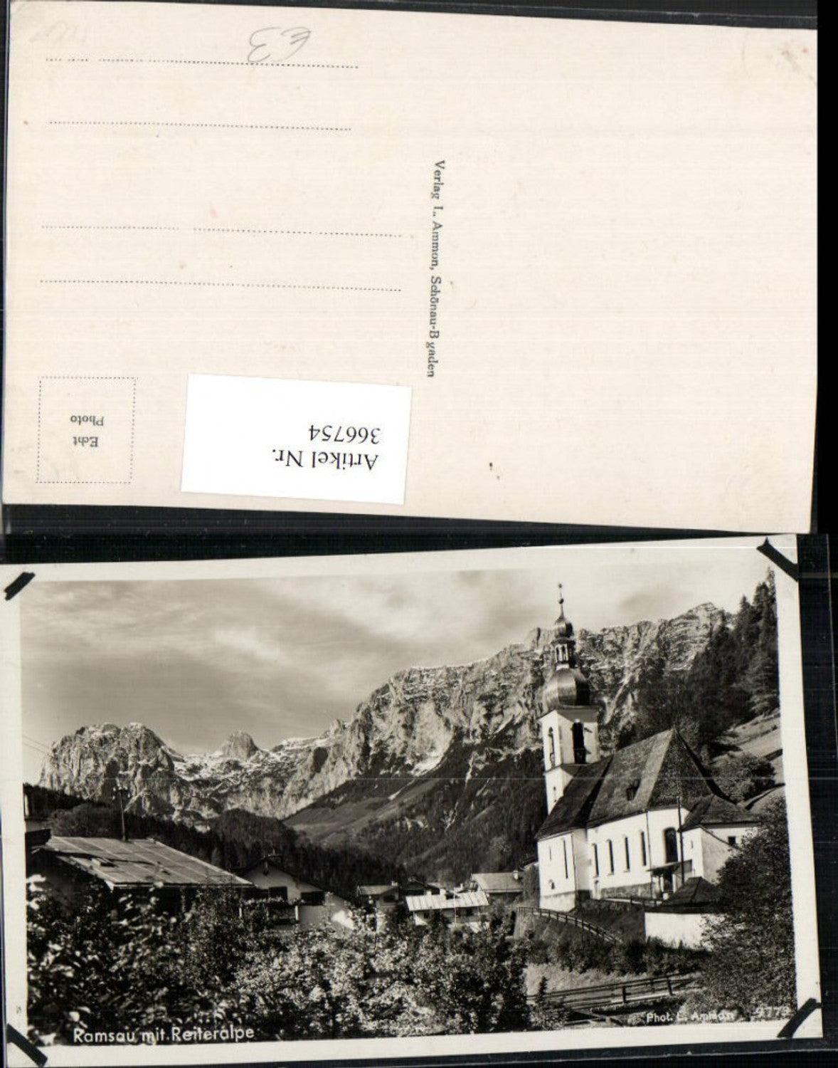 366754, Ramsau near Berchtesgaden, church with Reiteralpe mountain backdrop