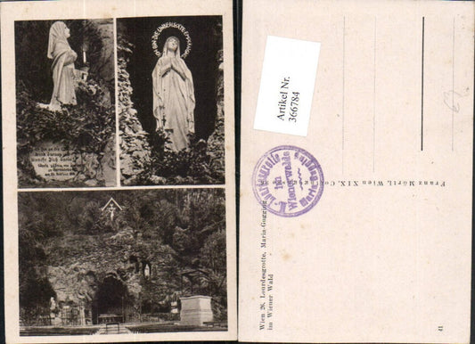 366784,Klosterneuburg Maria Gugging Lourdesgrotte im Wienerwald Mehrbildkarte