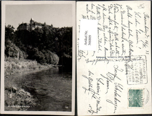 366809,Rosenburg am Kamp Blick zum Schloss