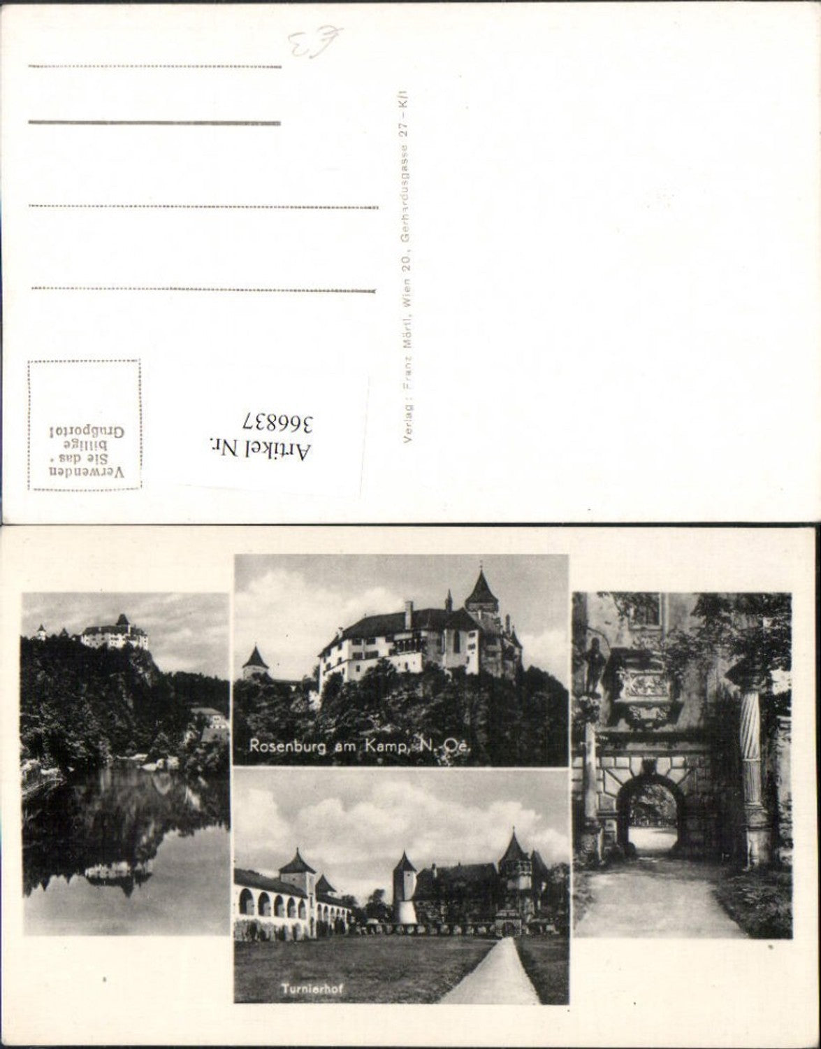 366837,Rosenburg am Kamp Schloss Turnierhof Tor Mehrbildkarte