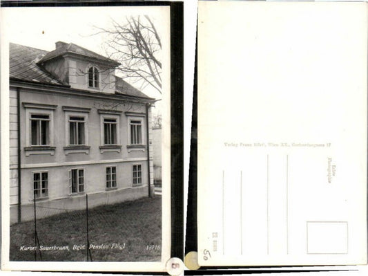 65522,Sauerbrunn Pension Flögl Detailansicht 1940