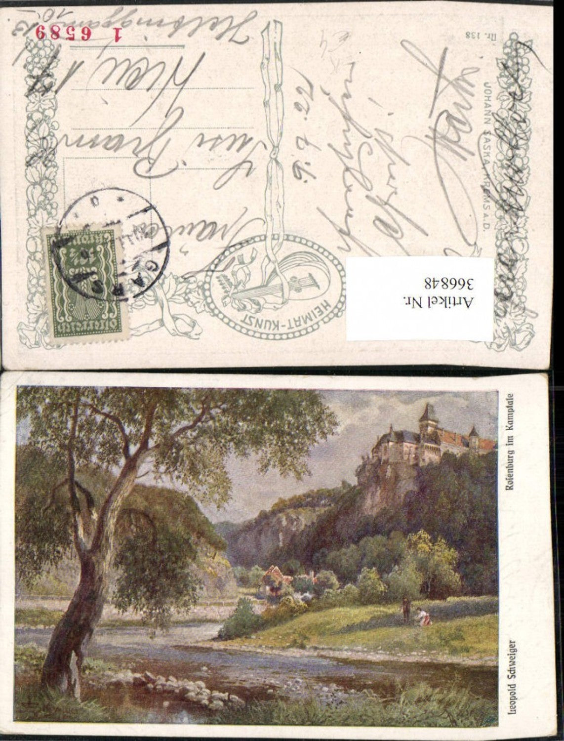 366848,Künstler AK Leopold Schweiger Rosenburg im Kamptal Schloss