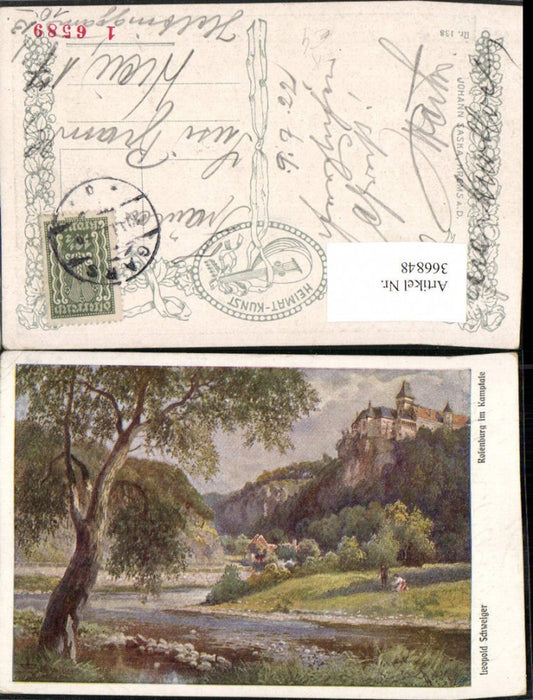 366848,Künstler AK Leopold Schweiger Rosenburg im Kamptal Schloss