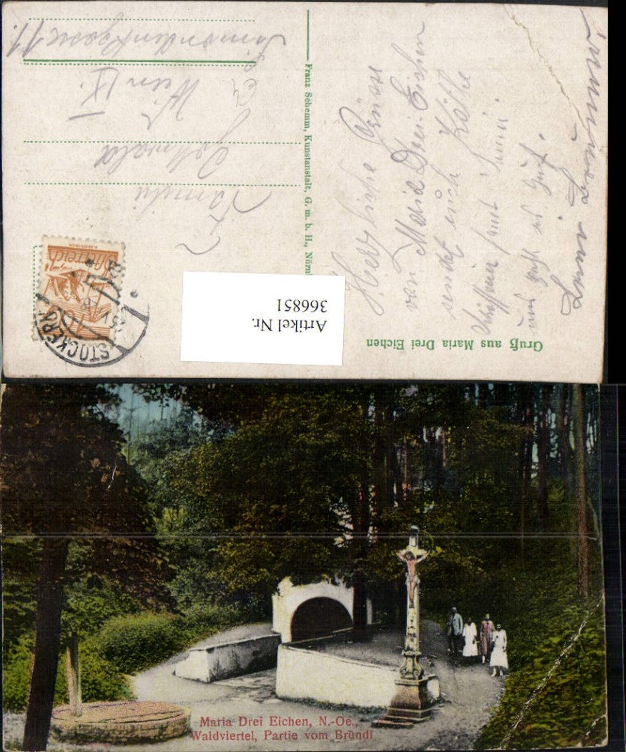 366851,Mold Maria Dreieichen Partie vom Bründl Kruzifix