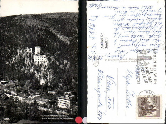 366873,Baden b. Wien Ruine Rauhenstein im Helenental