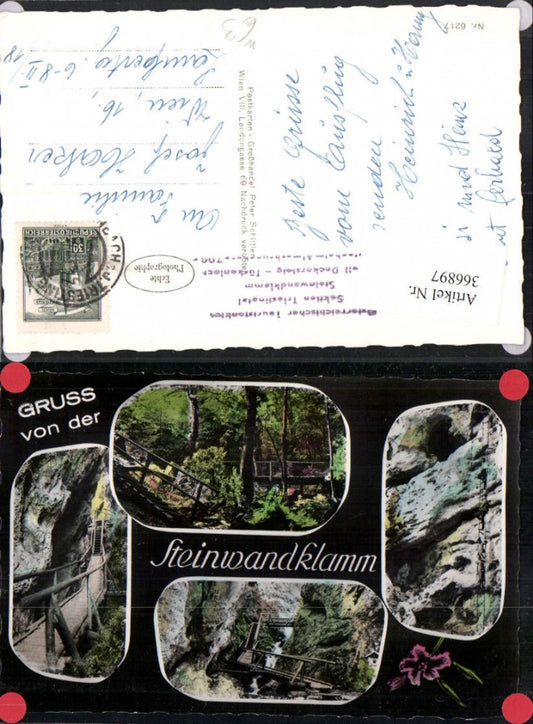 366897,Steinwandklamm b. Weißenbach an d. Triesting Leiter Mehrbildkarte