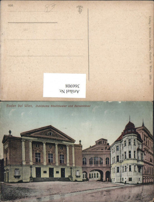 366908,Baden b. Wien Jubiläums-Stadttheater Theater u. Batzehäusl