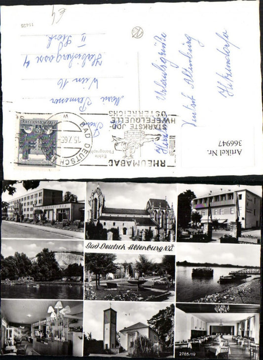 366947,Bad Deutsch-Altenburg Kurhaus Kirche Ufer Park Mehrbildkarte